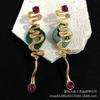 Pendientes de estilo chino de verano, nuevos, elegantes, combinables, de alta gama, ligeros, de lujo, con perlas de agua dulce, de moda nacional para mujer.