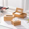 Caja de Pañuelos de Celebridad de Internet con Logotipo Personalizado Impreso Caja de Pañuelos de Bambú con Grabado Caja de Pañuelos para Restaurantes Comerciales y Hoteles