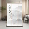 Divisória de parede dobrável estilo chinês para quartos de hotel, hall de entrada, sala de estar, apartamentos pequenos, simples e fácil de usar para decoração de casa