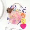 Colgante Acrílico de Arena Movediza Infundido con Aceite de Garra de Gato Adornos Pequeños Cuentas de Colores Flotantes Lindo Soñador Colgante para Mochila de Niña
