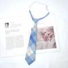 Corbata Azul Estilo Universitario jk Camisa Holgada Sin Golpes Accesorios Ropa Académica Rayada Japonesa Corbata de Lazo Mano Femenina Golpea Masculino dk