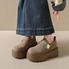 Mocasines Slip-On de Plataforma para Mujer, Estilo Birkenstock, Suela Gruesa, Zapatos Nuevos Versátiles que Aumentan la Altura para Mujeres Bajitas, Otoño 2025, Blanco