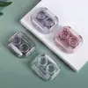 Estuche para Lentes de Contacto con Tapa Antitorsión, Sencillo y Portátil, Compañero Múltiple para Cuidado y Almacenamiento, Caja para Lentes de Belleza, Paquete Múltiple