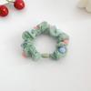 Anillo para el cabello con cuentas de color caramelo para el intestino delgado, cuerda para el cabello fresca y pequeña de celebridades de Internet, estilo coreano, linda banda de goma, nueva y dulce cuerda para el cabello de malla.