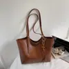 Bolsa Tote Grande Capacidade para Mulheres 2026 Nova Moda Casual Outono Bolsa de Ombro Retrô Bolsa Grande Capacidade para o Dia a Dia