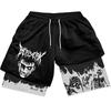 Shorts da Série Dragon Ball Estampa Digital 3D Calças de Praia de Camada Dupla para Adultos E-commerce Transfronteiriço Amazon Quente Fábrica