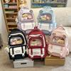 Mochila transparente estilo Ins para estudiantes de secundaria, bonita y de gran capacidad para ordenador, moderna para estudiantes de secundaria.