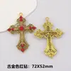 Cruz de Pérola Cravejada de Diamantes Acessórios de Liga DIY Coroa de Cabelo Bengala Enfeites de Cabelo Corrente de Suéter Brinquedo Artesanal Materiais