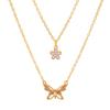 Collar de Mariposa de Venta Caliente Transfronterizo Estilo Ins Dulce Colgante de Mariposa con Goteo de Aceite Cadena para Clavícula Estilo Europeo y Americano Cadena para Suéter