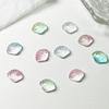 Nuevo taladro de uñas de diamante plano para manicura con carcasa degradada K9 de fondo transparente, taladro de uñas irregular con flash, joyería