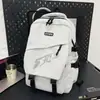 Mochila de moda estilo japonés para trabajo ligero con diseño de letras geniales para estudiantes, adecuada para la escuela, vacaciones y viajes cortos
