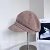 Gorro Octagonal de Chenilla Engrosado para Mujer, Gorra de Pico Cálida para Otoño e Invierno, Gorra de Marinero Linda que Chirría, Elegante Gorra de Equitación