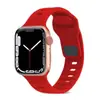 [Oferta Especial] Adequado para Apple Watch Fivela Quadrada Preta Pulseira de Relógio de Silicone Série