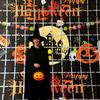 Fronteiriço 1*2 Metros Castelo de Halloween Abóbora Cortina de Porta Quadrada Cortina de Chuva Decoração de Fundo de Festival