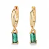 Pendientes rectangulares coloridos de alta gama, superventas transfronterizos europeos y americanos, con un diseño elegante y moderno estilo Ins, versátiles para personas a la moda