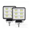 Amplo Campo de Visão Luz de Trabalho LED de 4 Polegadas com 48 Luzes Quadrada 6 Posições 144W Holofote para Veículo Off-Road Luz para Veículo de Engenharia Luz para Veículo Modificado
