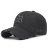 Sombrero de Algodón para Hombre Otoño e Invierno Coreano Casual Gorra de Béisbol con forro polar para Exteriores para Papá de Mediana Edad y Anciano Gorro Cálido