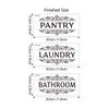 Cuarto de Almacenamiento del Baño Cuarto de Lavandería Señal en Inglés Pegatina para Puerta Cruzada Familiar Extraíble Pegatina de Pared Ph2429 Pegatina de Pared Impermeable