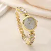 Pulsera Reloj Popular para Estudiantes de Comercio Exterior, Reloj de Mujer Incrustado con Diamantes, Pulsera Reloj de Joyería de Lujo Ligero, Moda Completa en Diamantes al por Mayor