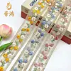 Encaje Bordado con Lentejuelas de Colores en Organza de 4.5 cm de Ancho Estilo Étnico Estilo Nacional Accesorios para Ropa Decoraciones de Cuello y Puño