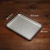 Plato Rectangular de Acero Inoxidable Plato para Barbacoa Plato Estilo Industrial Plato para Fondue Bandeja Usada Vajilla Vintage para Barbacoa