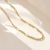 Cadena Plana Minimalista, Cadena Estrellada, Cadena en Forma de O, Cadena de Labios, Collar de Acero de Titanio, Cadena Lateral, Cadena de Hueso de Serpiente, Cadena de Eslabones Cuadrados, Accesorios Versátiles