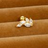 Cross-border nova chave orelha osso prego criativo aço inoxidável parafuso zircão brincos de pino feminino estilo coreano personalizado punção jóias