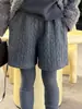 Shorts Trenzados Estilo Coreano, Nuevo Estilo de Invierno, Corte Holgado, Adelgazantes, Shorts Casuales de Pierna Ancha, Shorts para Botas, Leggings