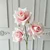 3 flores artificiais de rosa para arranjo de cena de banquete de casamento e noivado, arranjos florais, decoração de casa, paisagismo com flores de rosa