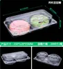 Caja para tartas de huevo de 2/4/6 piezas, caja de embalaje transparente desechable para repostería, caja para pasteles, embalaje para hornear, caja para hojaldre y pasteles verdes
