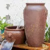 Filtro Paisajismo Juego Completo de Adornos Cerámicos para Estanques de Peces Maceta de Cerámica Tanque de Peces Antiguo Agua Circulante Piscicultura Agua Corriente Cascada