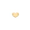 Acero inoxidable espejo, recubrimiento al vacío, oro rosa, corazón, amor, colgante de doble agujero, accesorios para joyería DIY, 12 mm