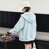 Abrigo Nuevo de Primavera para Niños 2025 Suéter con Capucha para Niñas Primavera y Otoño Niños Medianos y Grandes Estilo Coreano Bordado Camisa con Cremallera Trendy
