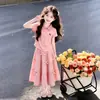 Vestido de Niña Verano Nuevo Estilo Moda Infantil Hermoso Casual Conjunto de Vestido de Manga Corta Conjunto Hermoso de Dos Piezas para Niña Pequeña