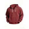 Chaqueta con capucha y cremallera de manga larga de pana para otoño e invierno, estilo europeo y americano, para hombre, casual, holgada, ropa para hombre, sudadera con capucha