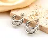 Pendientes Europeos y Americanos Multicapa de Acero Inoxidable 18K Transfronterizos para Mujer, Pendientes Irregulares Chapados en Oro Estilo Ins Simple al por Mayor