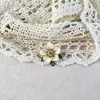 Broche Flor Dulce Mori Aleación Incrustado de Diamantes Flor de Gardenia Perla Ramillete Accesorios Lindos Hebilla de Presión Antideslizante para Mujer