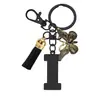 Llavero de Acero Inoxidable con Colgantes de 26 Letras, Accesorios para Bolsos, Colgante para Llavero, Joyería Coreana Estilo Goteo de Aceite al por Mayor
