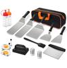 Amazon Transfronteiriço em estoque Conjunto de Ferramentas para Churrasco Churrasco ao Ar Livre Aço Inoxidável Ferramentas Espátula Teppanyaki Conjunto para Churrasco