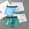Roupa íntima infantil cueca boxer para meninos cueca boxer para meninos algodão tesouro de homem 5-12 anos roupa íntima para meninos não prende o bumbum