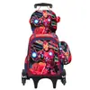 Nueva Lindo Carrito Escolar para Estudiantes de Primaria Grados 3~6 Set de Tres Piezas de Dibujos Animados Mochila Escolar de Dos Ruedas Seis Ruedas para Niños Lista para la Venta