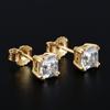 Pendientes de Plata de Ley S925 [Venta de Liquidación con Envío Gratis] Pendientes Cuadrados Simples y Elegantes de Moissanita para Mujer, Exclusivamente para Ventas Transfronterizas