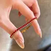 Caperucita Roja Explosiones Año Nuevo Alto Partido Pulsera de Cuerda Roja Pequeña Pulsera Exquisita para Mujer Rojo Raib Tesoro Rojo Pulsera Bumiyuan