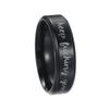 Explosiones de Amazon joyería Europa y Estados Unidos simple moda liso láser láser anillo de acero de titanio para hombre anillo al por mayor