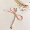 Colgante de clip con lazo de color sólido de aspecto elegante para teléfono móvil, cadena de pulsera corta, funda para cámara ccd, funda para auriculares