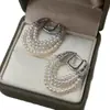Pendientes de Borla de Perlas Multicapa de Lujo Ligero Estilo Francés con Temperamento Único, Diseño de Nicho, Pendientes Versátiles Vintage Estilo Chanel