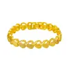 Vendas Diretas da Fábrica Yihua Pulseira da Moda em Forma de Coração Esculpido Pulseira de Coração para o Dia dos Namorados Linda Pulseira de Coração de Pêssego Vazado