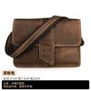 Cross-border Nova bolsa crossbody masculina grande capacidade Crazy Horse couro retro bolsa masculina bolsa de ombro atacado bolsa de couro masculina