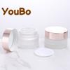 Caja Lista para Entrega Transfronteriza 5-100g Tapa Oro Rosa Tarro de Vidrio Arena Blanca para Crema Facial Contenedor para Crema Facial