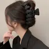 Pinza para el Cabello Negra Versátil para Mujer, de Gama Alta y Exquisita, Adecuada para Cabello Grueso, Pinza de Tiburón Grande para Recogido en la Parte Trasera de la Cabeza, Pinza Grande para el Cabello